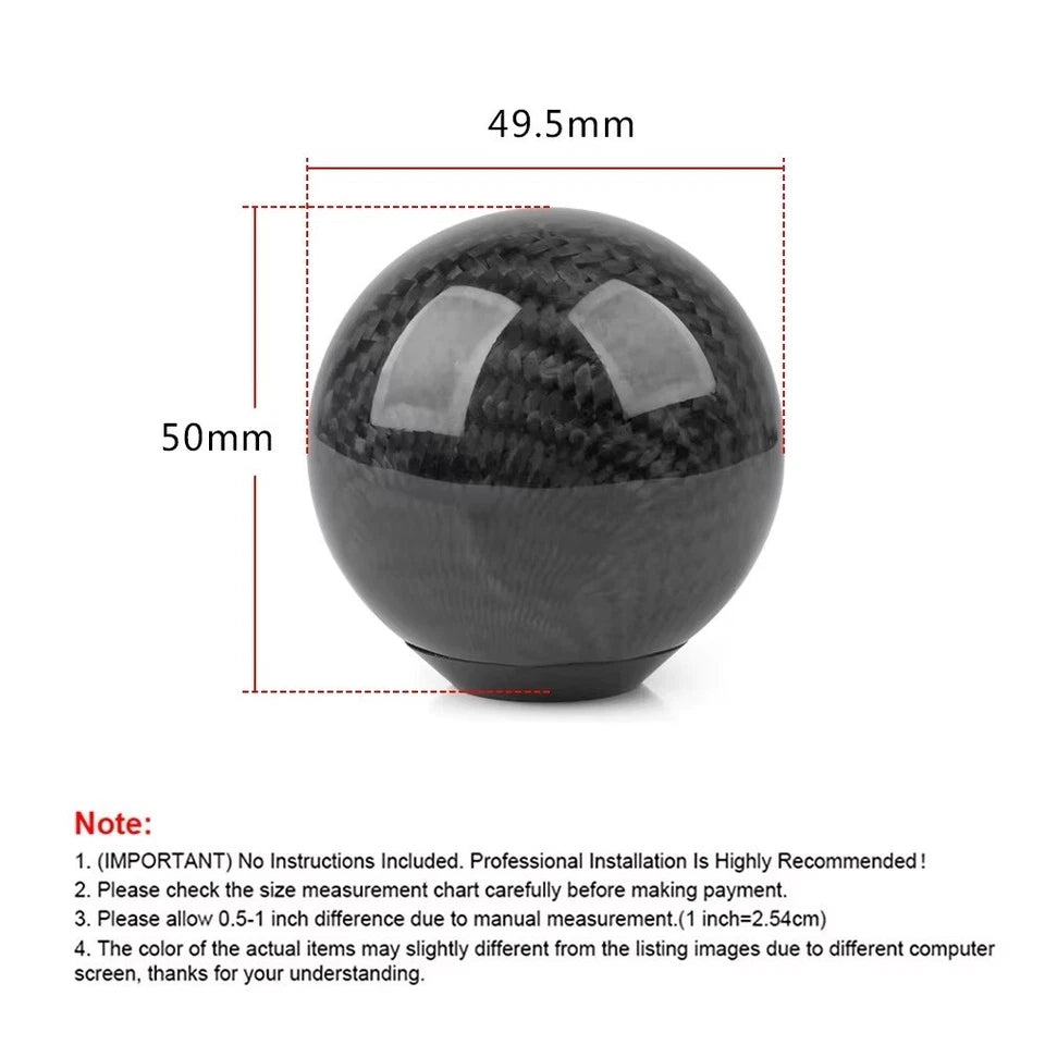 Genuine Carbon Fibre Gear Knob M81.25 M101.5 M101.25 M121.25 5 or 6 Speed NEW