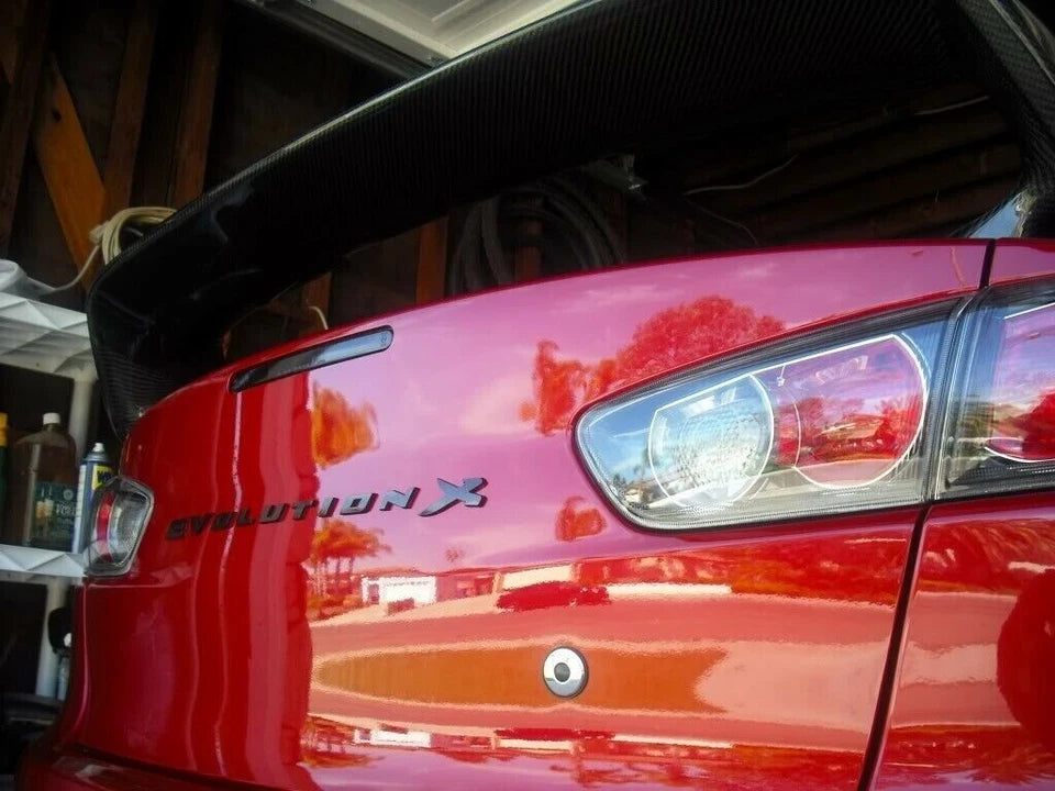Evolution X 3D Boot Badge Emblem Matte Black for Lancer EVO 10 Rear Trunk