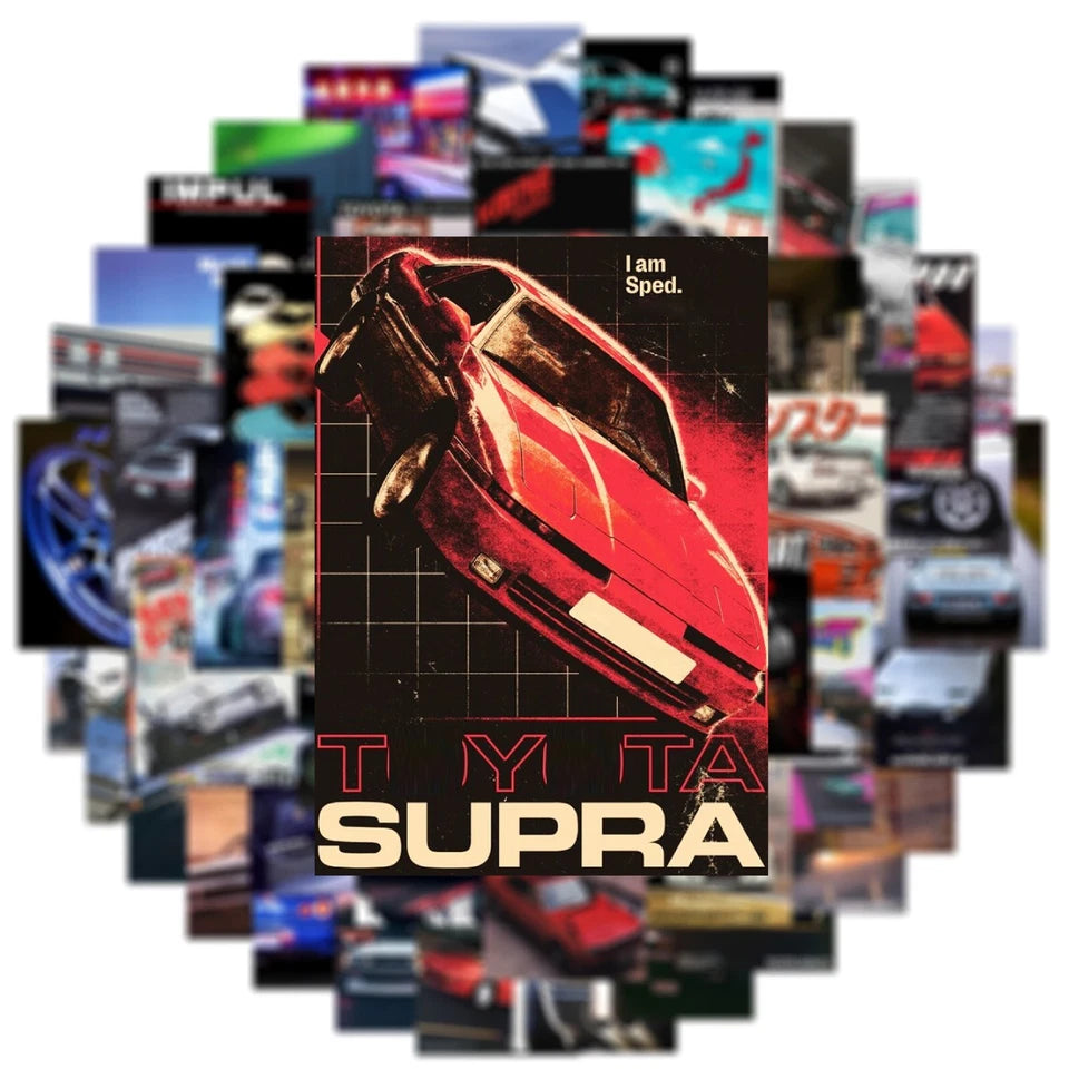 2 x Limited Edition Gloss White Decal Sticker for Subaru Toyota Nissan Honda