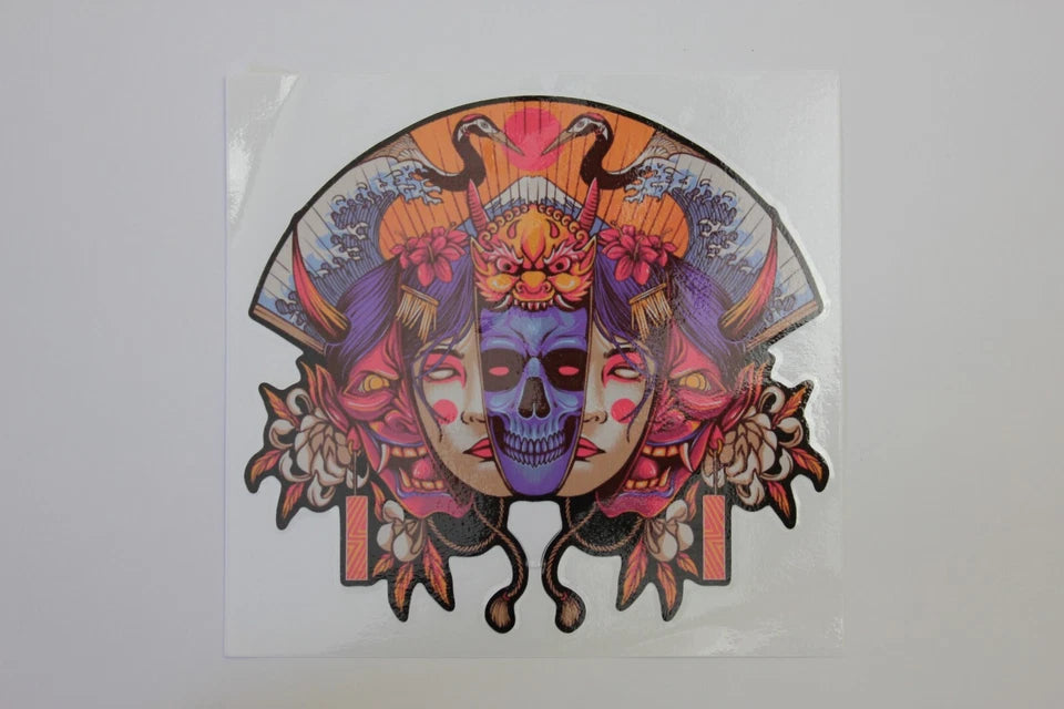 Japan Many Face Oni Demon Decal Sticker for Toyota Honda Subaru Nissan Hyundai