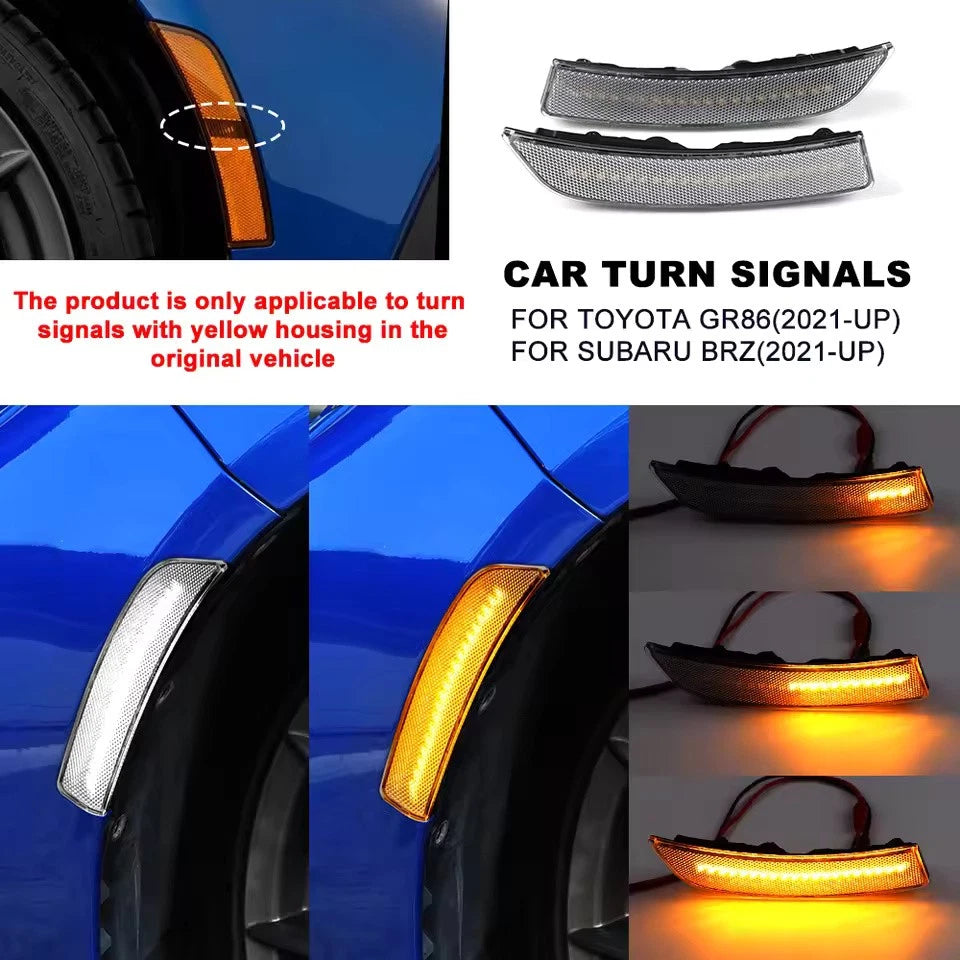 Amber Clear / Smoked Turning Signal LED for Subaru BRZ Toyota GR86 2021 - 2025