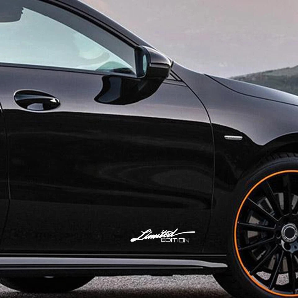 2 x Limited Edition Gloss White Decal Sticker for Subaru Toyota Nissan Honda