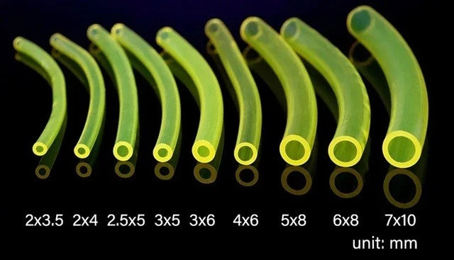 Fuel Gas Hose Tube Yellow Petrol Line 2x3.5 2.5x5 3x5 3x6 4x6 5x8 6x8 7x10mm