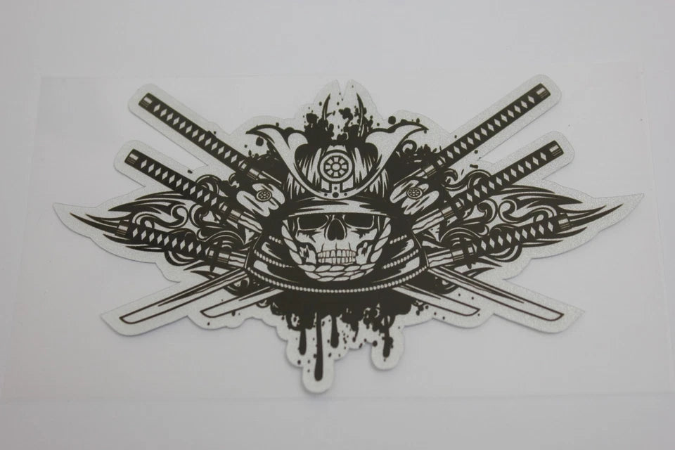 Japanese Samurai Katana Death Mask Car Decal Sticker for Toyota Nissan Mazda KIA