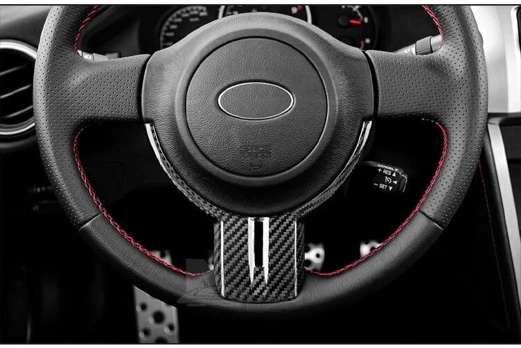 Steering Wheel Trim Cover Genuine Carbon Fibre Toyota GT 86 Subaru BRZ 12 - 21