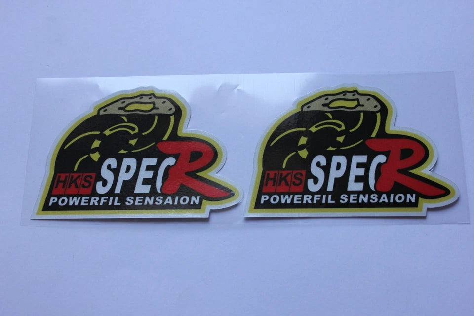 2 x HKS Spec R Sticker Decals for Toyota Mazda Nissan Honda Subaru Mitsubishi