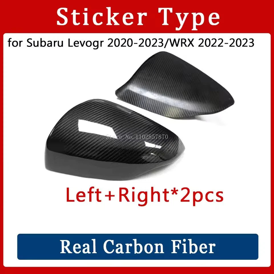 2PCS Carbon Fiber Rear View Mirror Covers for Subaru WRX, Levorg, and Impreza AU