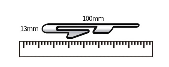 GT Black & Chrome Badge Emblem Sticker for Kia Stinger Sportage EV6 Picanto