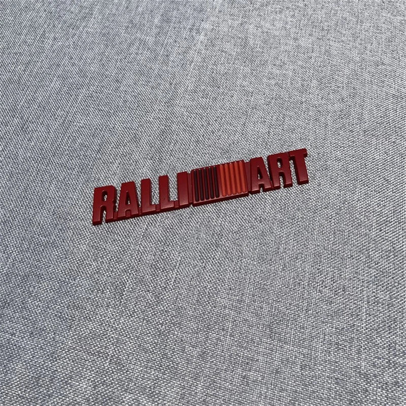 Ralliart Badge Red Aluminium Emblem for Mitsubishi Lancer EVO Colt Magna GTO FTO