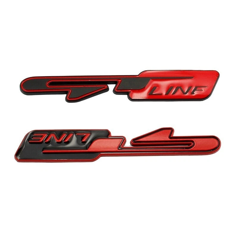 GT Line Red & Black Badge Emblem Sticker for Kia Seltos Serento Niro Sportage EV