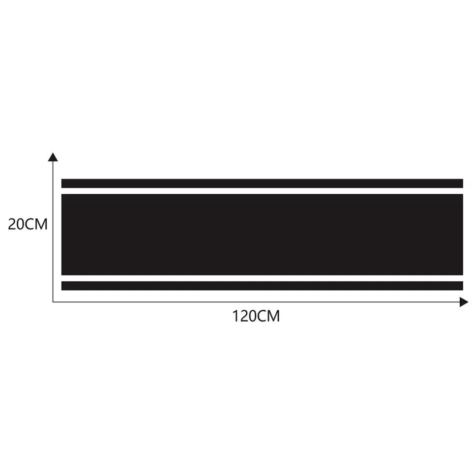 Car Hood Stripe Decal Racing Stripe Vinyl Black Sticker for Hood 120 x 20cm NEW