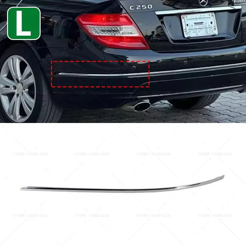 Rear Chrome Bumper Trim for Mercedes-Benz W204 2008–2011 Replacement Bumper Mold