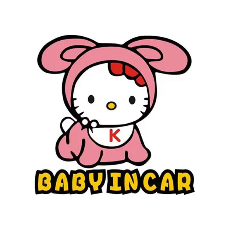 Cute Kitty Baby on Board Baby in Car Decal Vinyl Sticker for Windscreen Boot