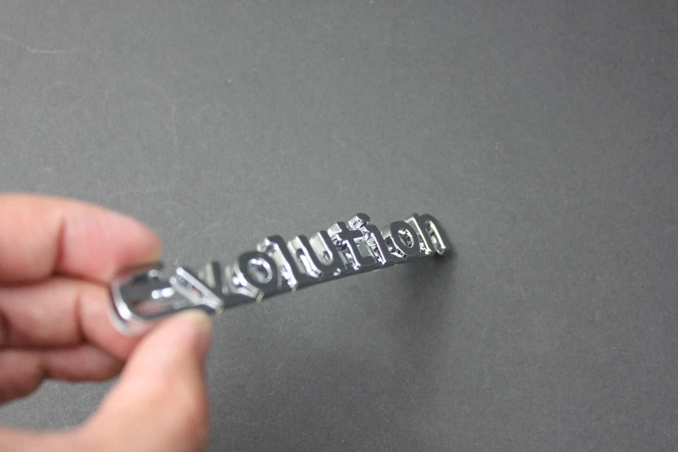 Evolution 7 8 9 Chrome Silver Boot Badge Emblem for Mitsubishi Lancer EVO Trunk