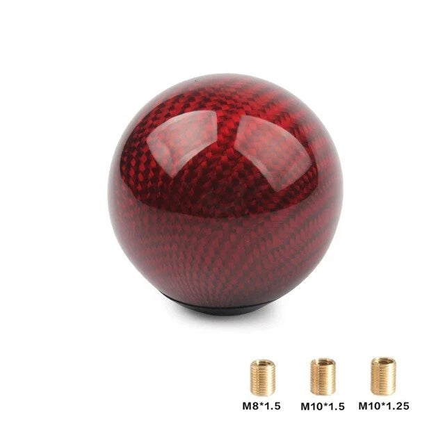JDM Real Carbon Fibre Monster Ball Gear Shift Knob M8x1.25, M10x1.25, M10x1.5 AU