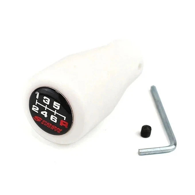 Spoon 5 & 6 Speed White Black Gear Shift Knob Replacement for Honda M10x1.5