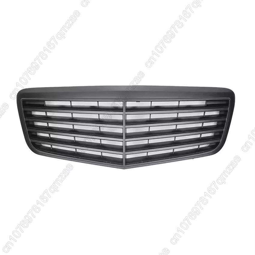 Front Hood Grille Chrome Bumper Grille Black for Mercedes W211 E-Class 2006–2009