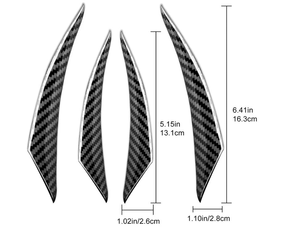 Front Bumper Canards Genuine Carbon Fibre fits Toyota GR86 & Subaru BRZ 22 23