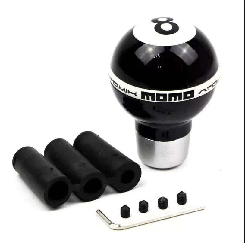 8 Ball Aluminium ABS Black Gear Knob M12x1.25 M10x1.25 M10x1.5 M8x1.25