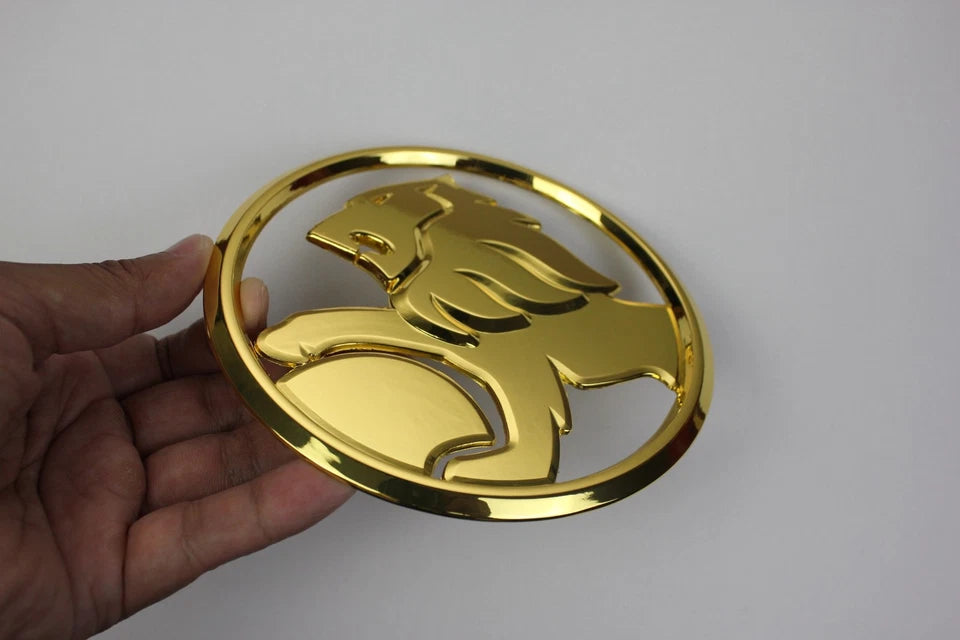 130mm Holden Grill Badge Chrome Gold with Adhesive