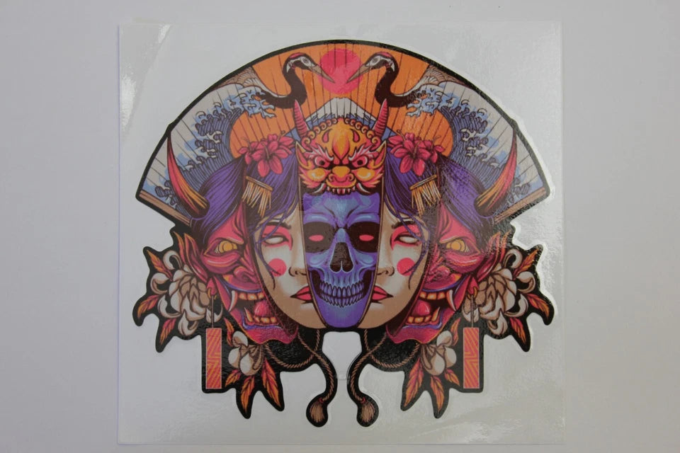 Japan Many Face Oni Demon Decal Sticker for Toyota Honda Subaru Nissan Hyundai