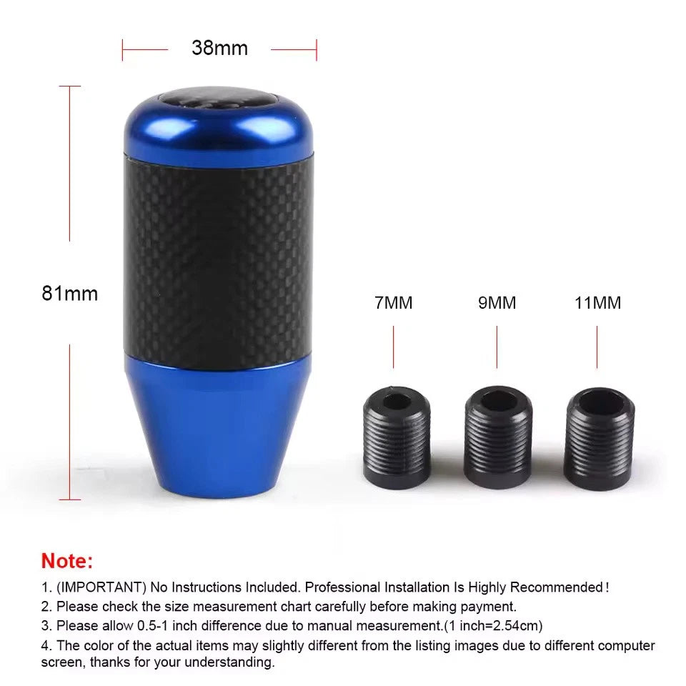 Carbon Aluminium Cylinder Multi Knob M12x1.25 M10x1.25 M10x1.5 M8x1.25