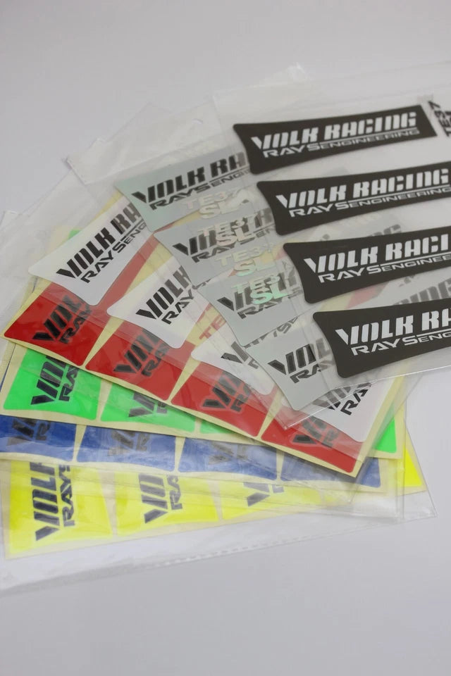 4 x RAYS TE37 SL Wheel Rim Decal Stickers 17 18 19" White Yellow Blue Green Red