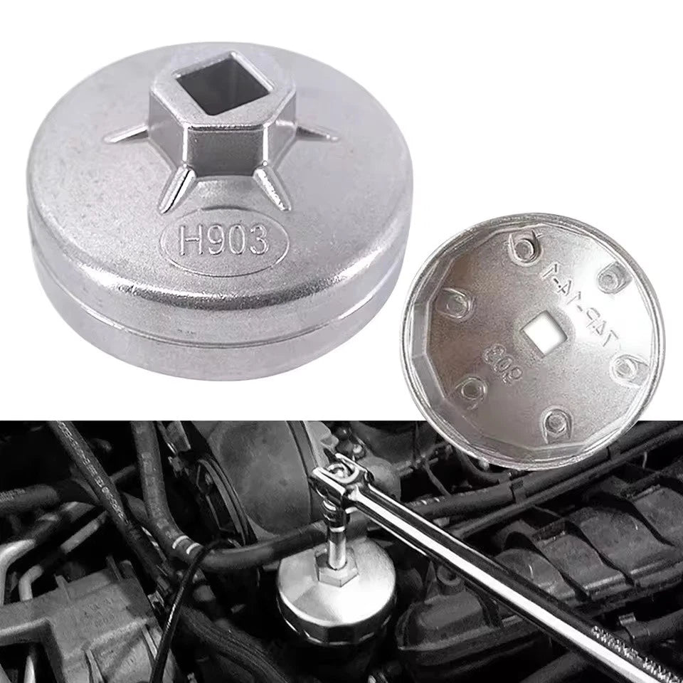74mm 14-Flute 903 Aluminum Oil Filter Wrench Cap for Mercedes-Benz Removal Tool