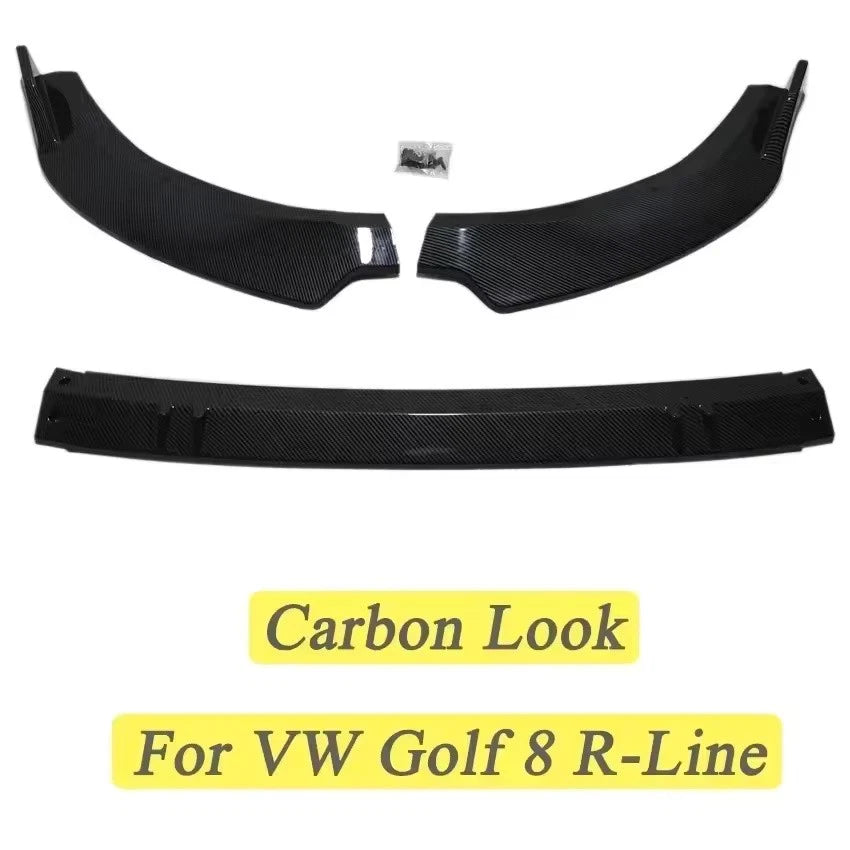 Front Bumper Chin Protector Lip Spoiler Body Kit for VW Golf 8 MK8 R-Line