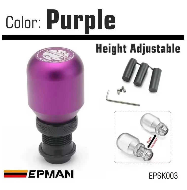 Epman Height Adjustable Gear Gear Shift Knob M12 M10 M8 Universal Fitment
