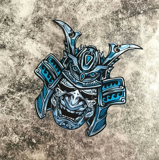 Samurai Kabuto Oni Death Mask Japan Decal Sticker JDM Car Bike Mazda BMW KIA