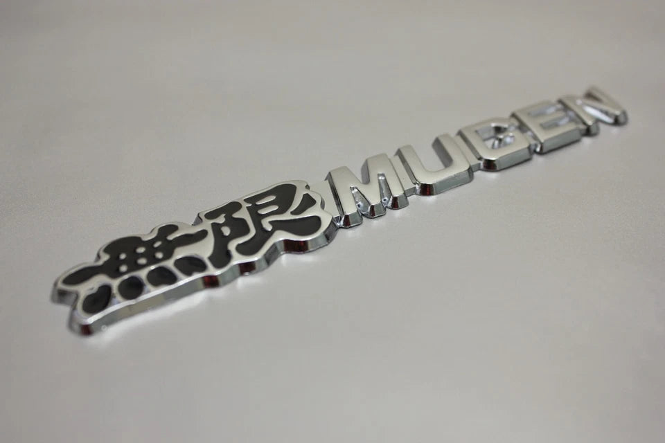 Mugen Honda Boot Badge Black Chrome Metal Alloy Emblem Integra Type R S Civic