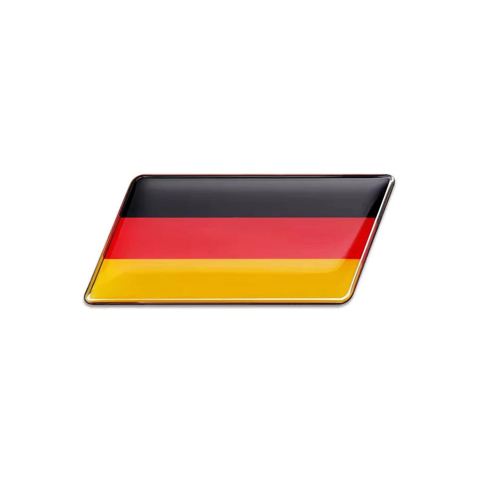 Metal Flag Car Emblem Badge Russia Italy England Ukraine German Spain France USA