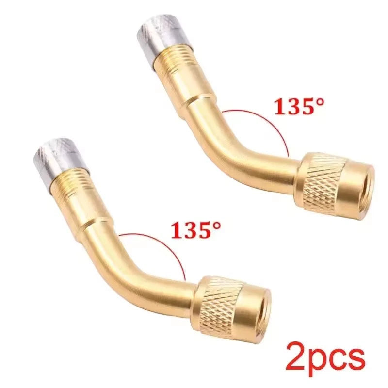 Universal 45° 90° 135° Angle Valve Extension Adapter Bent Air Tyre Valve Connect