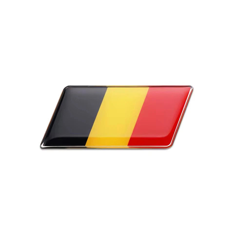 Metal Flag Car Emblem Badge Russia Italy England Ukraine German Spain France USA
