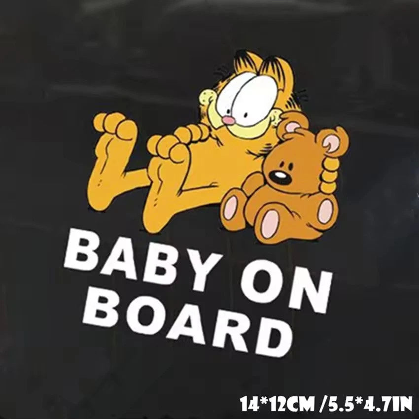 Cute Kitty Baby on Board Baby in Car Decal Vinyl Sticker for Windscreen Boot