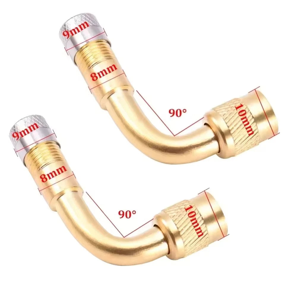 Universal 45° 90° 135° Angle Valve Extension Adapter Bent Air Tyre Valve Connect