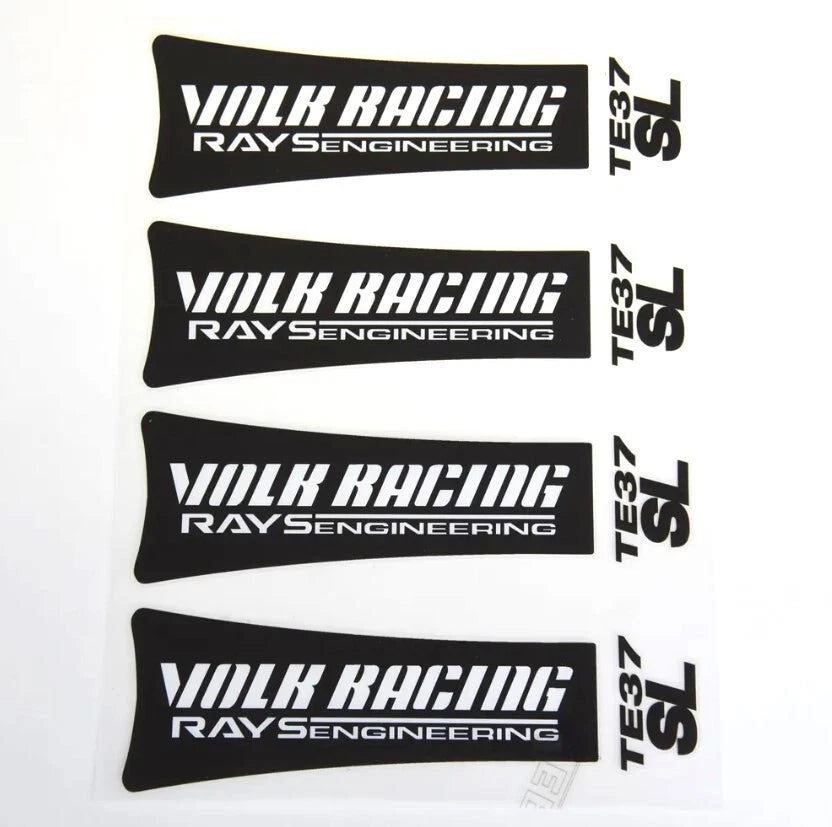 4 x RAYS TE37 SL Wheel Rim Decal Stickers 17 18 19" White Yellow Blue Green Red