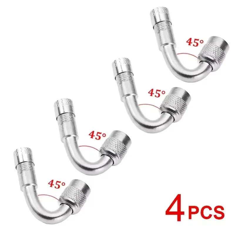 Universal 45° 90° 135° Angle Valve Extension Adapter Bent Air Tyre Valve Connect
