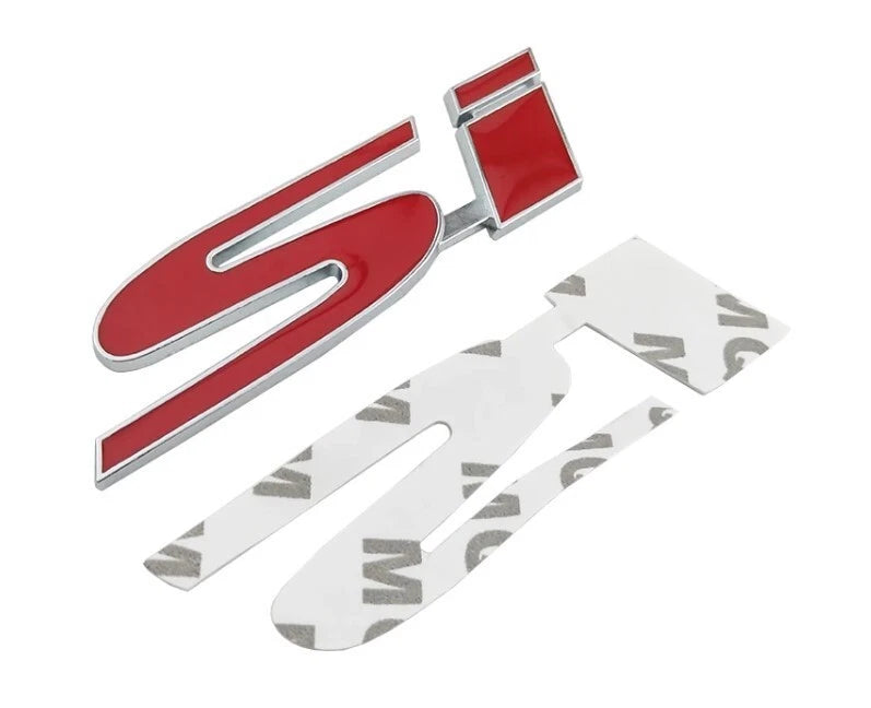 Honda Si Car Badge Silver Red Emblem for Civic Accord Jazz Odyssey Pilot