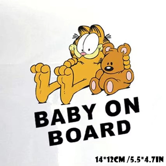 Cute Kitty Baby on Board Baby in Car Decal Vinyl Sticker for Windscreen Boot