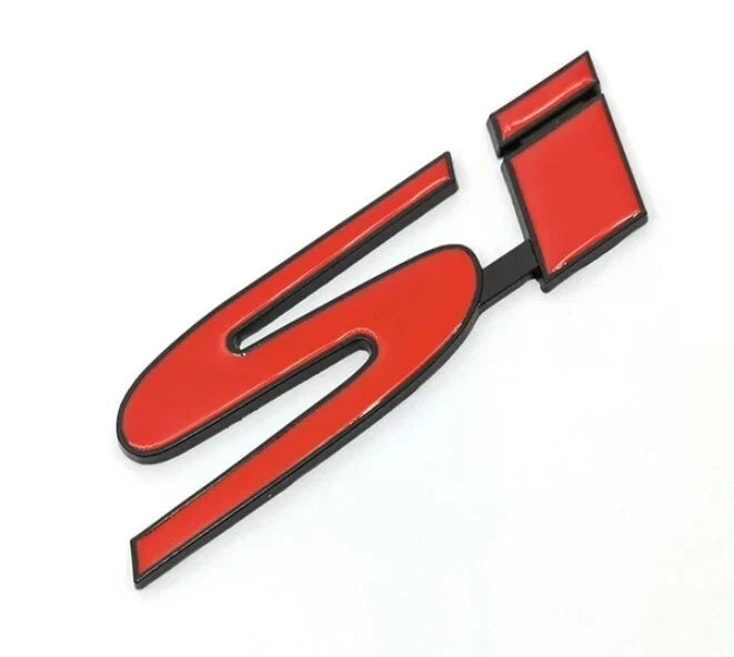 Honda Si Car Badge Black Red Emblem for Civic Accord Jazz Odyssey Pilot