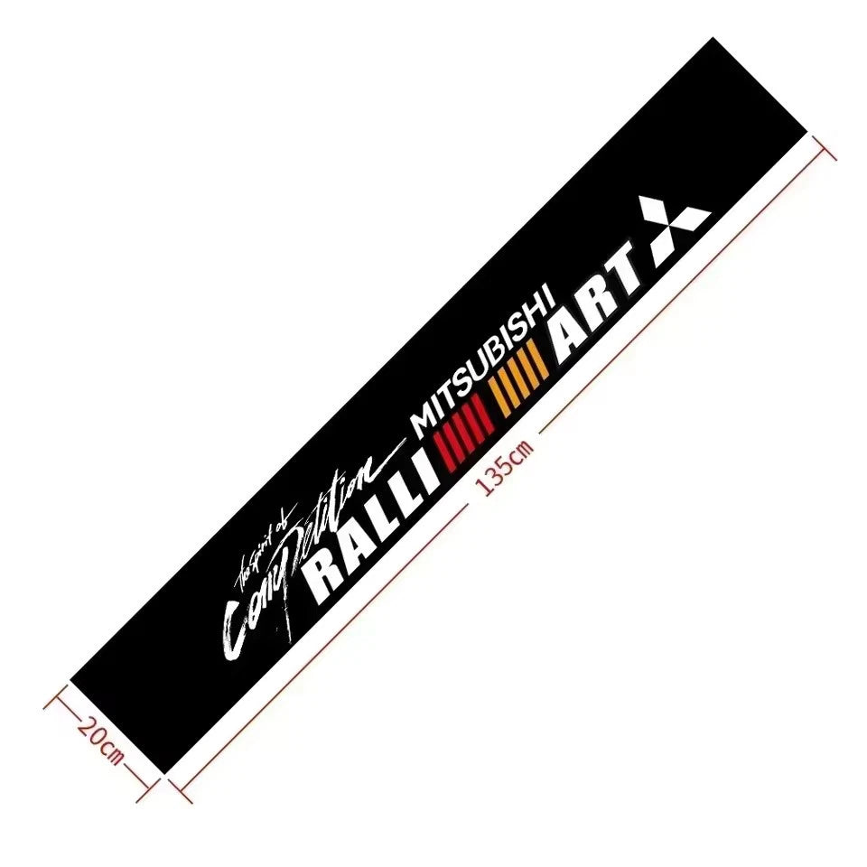 Windshiled Sun Blocker PET Sticker for Mitsubishi Ralliart Lancer Outlander NEW