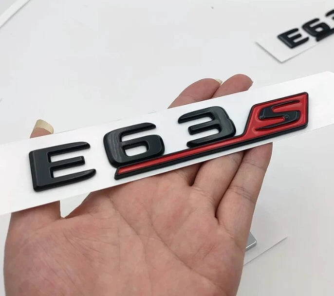 E63S Gloss Black Boot Badge fit Mercedes Benz E Class W212 W213 W214 09 - 23