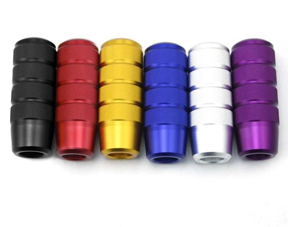 JDM Circle Easy Grip Knurled Gear Shift Knob LikeWise Style Non Slip Aluminum
