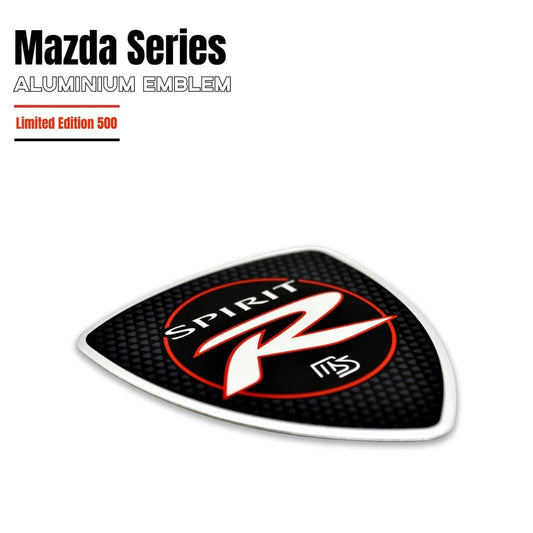 Spirit R Mazdaspeed Brushed Silver Fender Badge Emblem for Mazda RX7 RX8 MX5