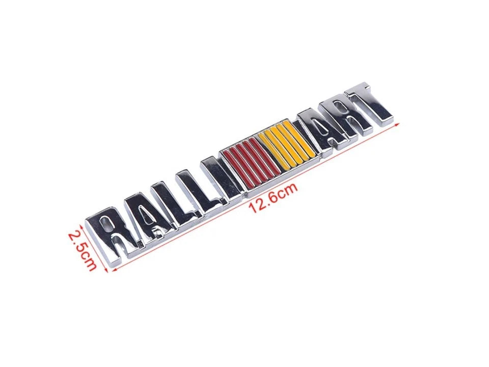 Ralliart Badge Chrome Aluminium Emblem for Mitsubishi Lancer EVO Colt Magna GTO