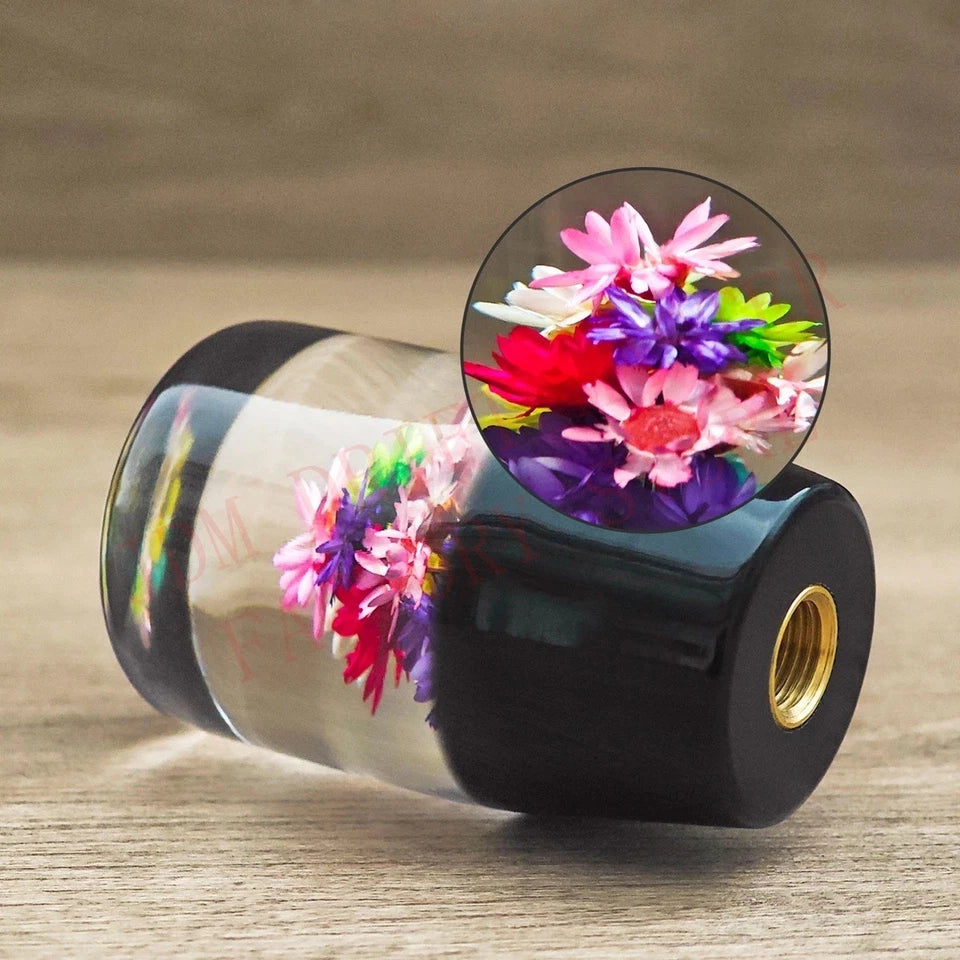 Real Flower Acrylic Gear Shift Knob M12x1.25 M10x1.25 M10x1.5 M8x1.25 Universal