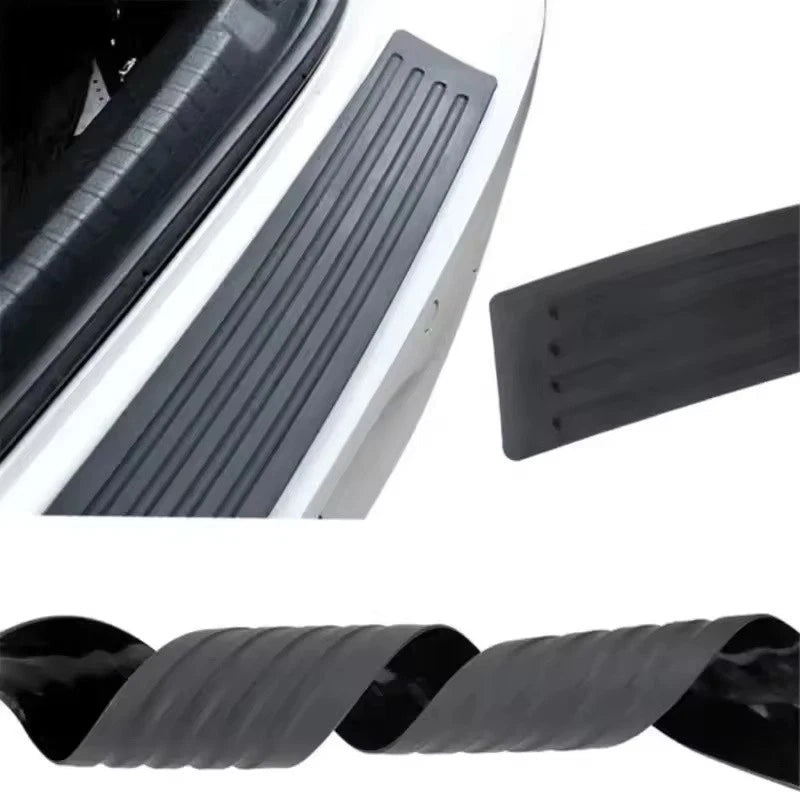 90 x 8 cm Car Trunk Sill Rubber Protector Black Rear Bumper Guard Strip NEW