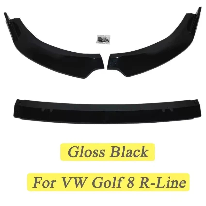 Front Bumper Chin Protector Lip Spoiler Body Kit for VW Golf 8 MK8 R-Line